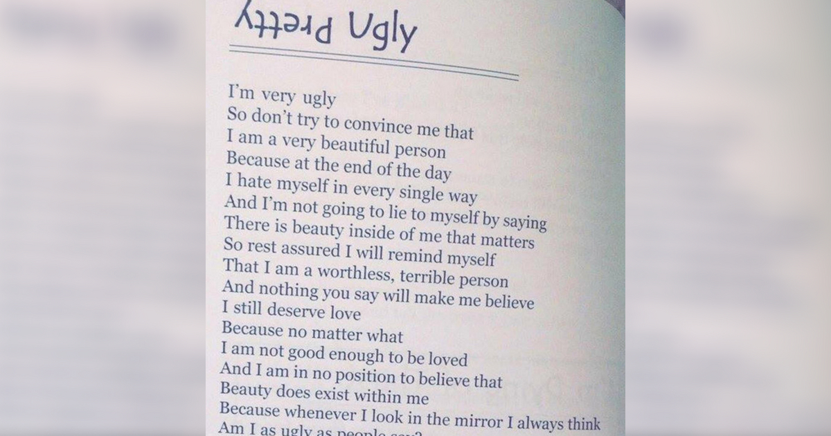 Poem Titled Pretty Ugly Can Actually Be Read Two Different Ways