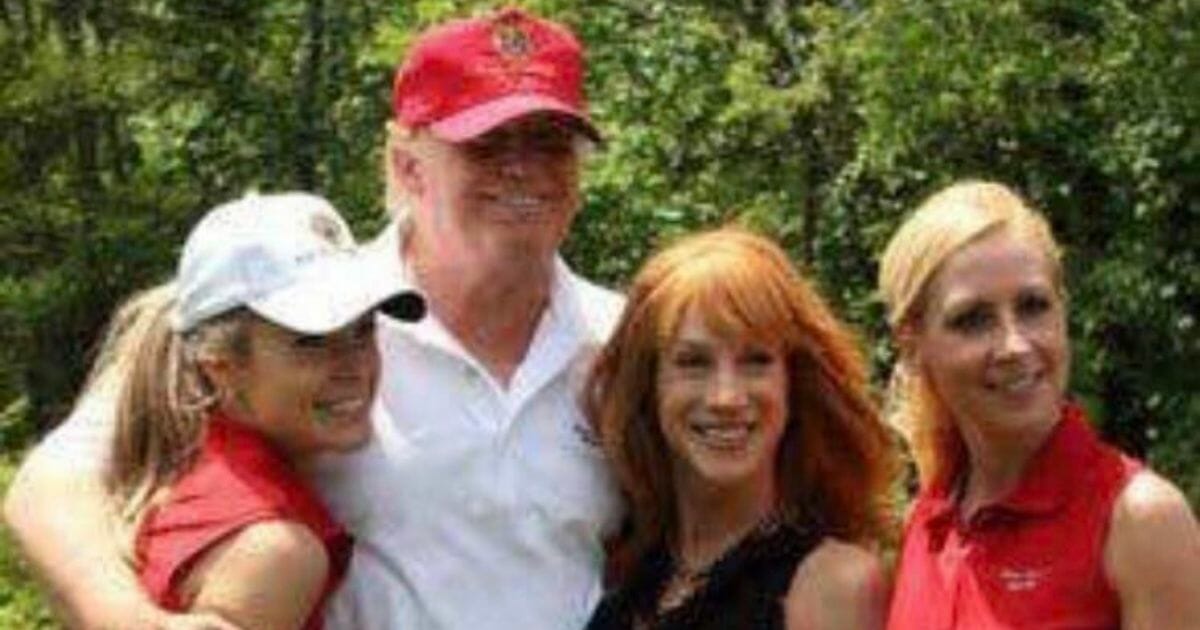 A 2010 photo shows progressive celebrity Kathy Griffin posing with now-President Donald Trump.