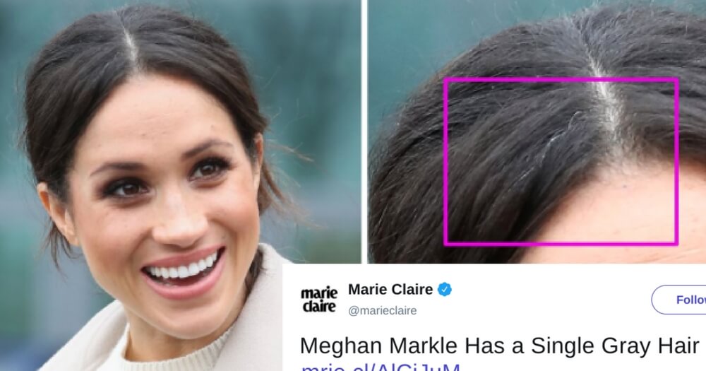 Meghan Markle Shamed for Gray Hair by Marie Claire