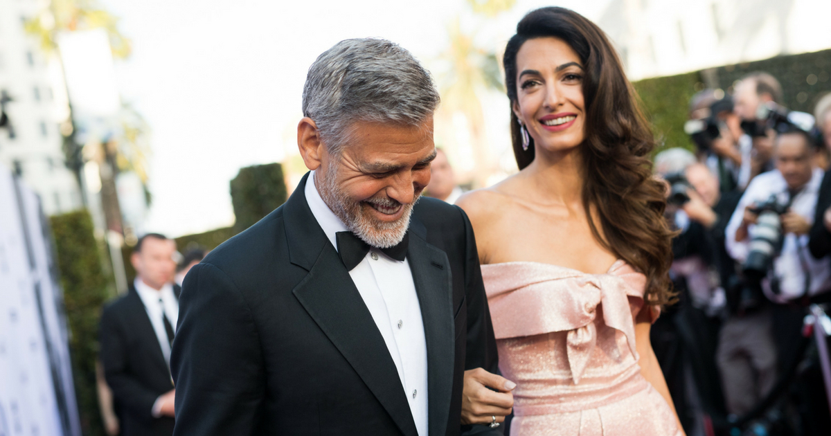 HOLLYWOOD, CA - JUNE 07: Amal Clooney and George Clooney attend the American Film Institute's 46th Life Achievement Award Gala Tribute to George Clooney at Dolby Theatre on June 7, 2018 in Hollywood, California.