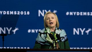 Hillary Clinton gives speech at New York Democratic convention.