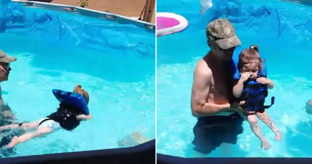 Life jacket demonstration to show how one could drown a child.