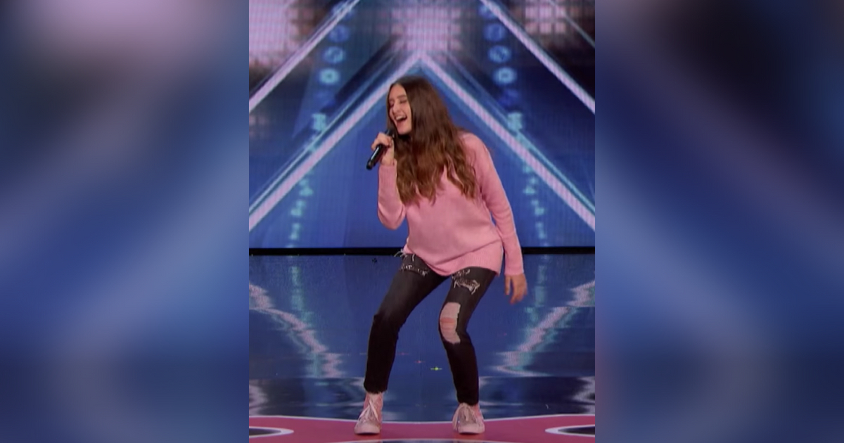 15-year-old girl sings for her audition on America's Got Talent.