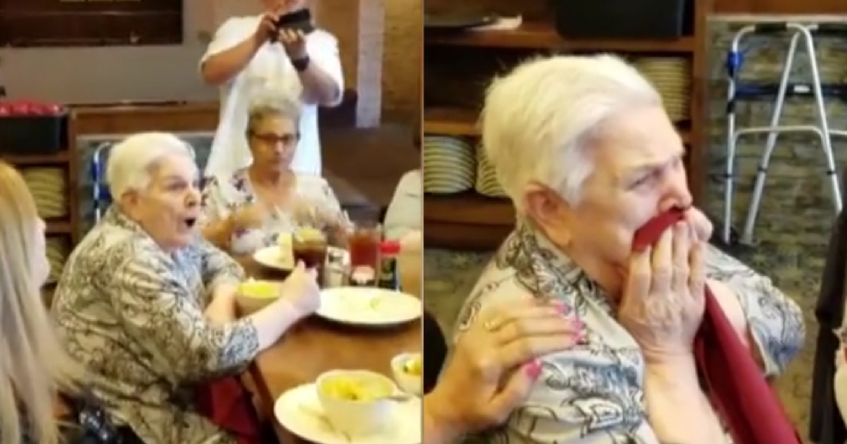 An 87-year-old cancer survivor is surprised by her kids at her birthday dinner when she realizes the chef is actually her son who she hasn't seen in three years.