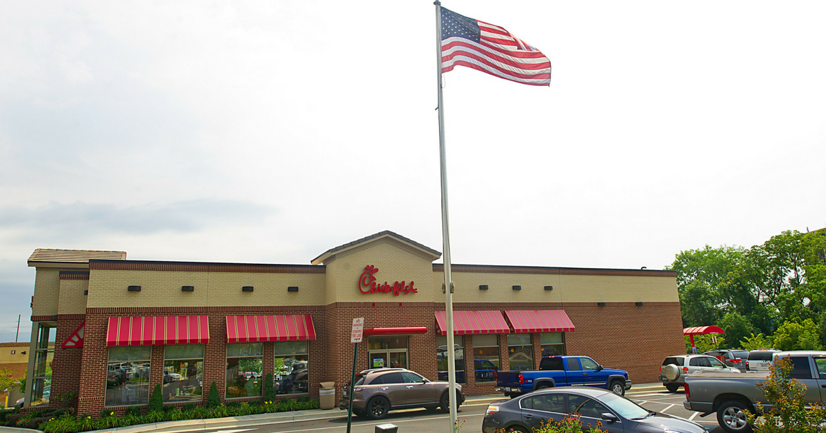 A Chick-fil-A restaurant August 1, 2012 in Manassas, Virginia on Chick-fil-A Day of Appreciation.
