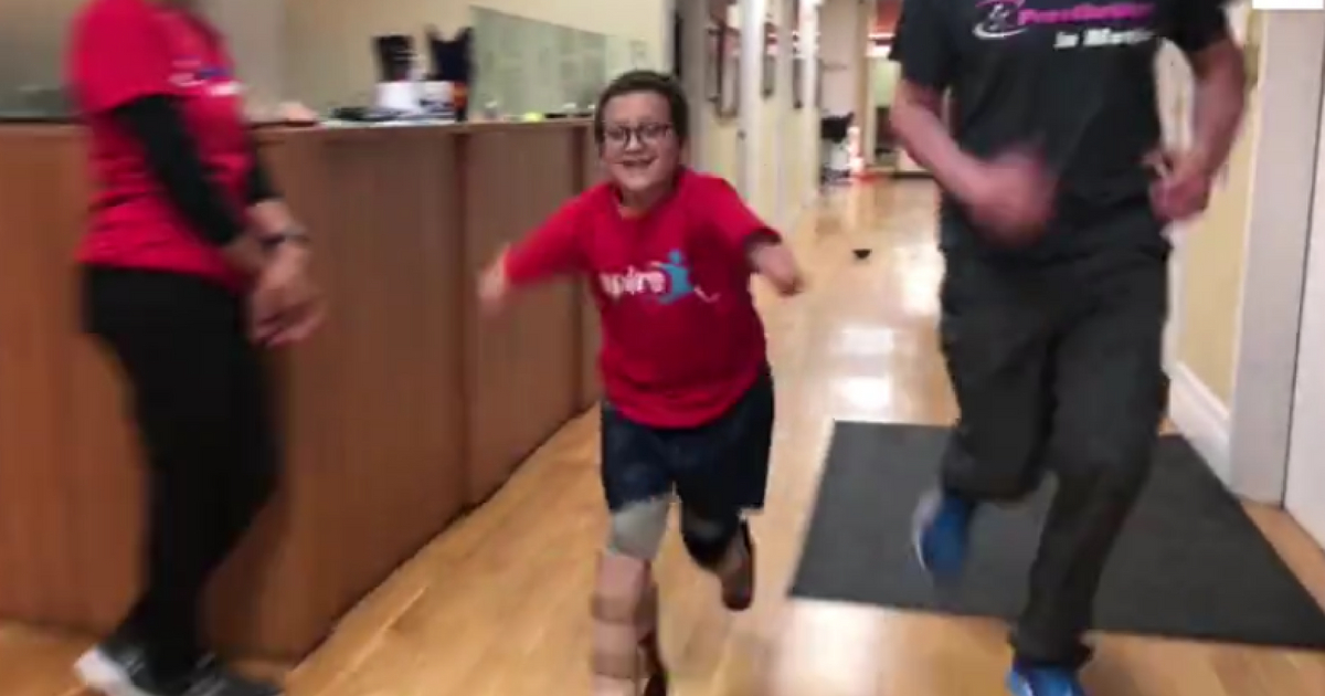 Boy Runs for First Time