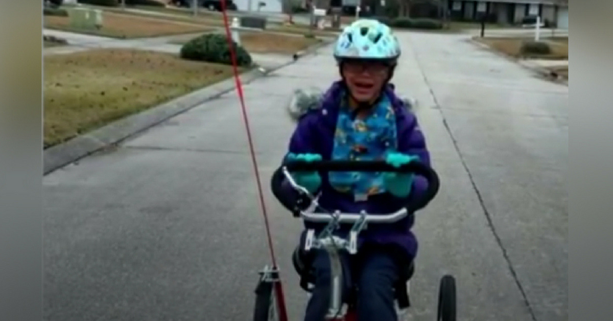A young girl with special needs had her tricycle stolen out of her family's trailer, but a kind citizen returned the bike.