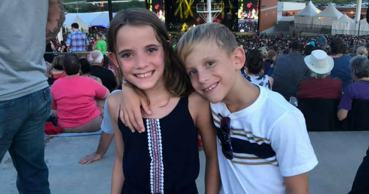 The Hobbs twins at a concert.