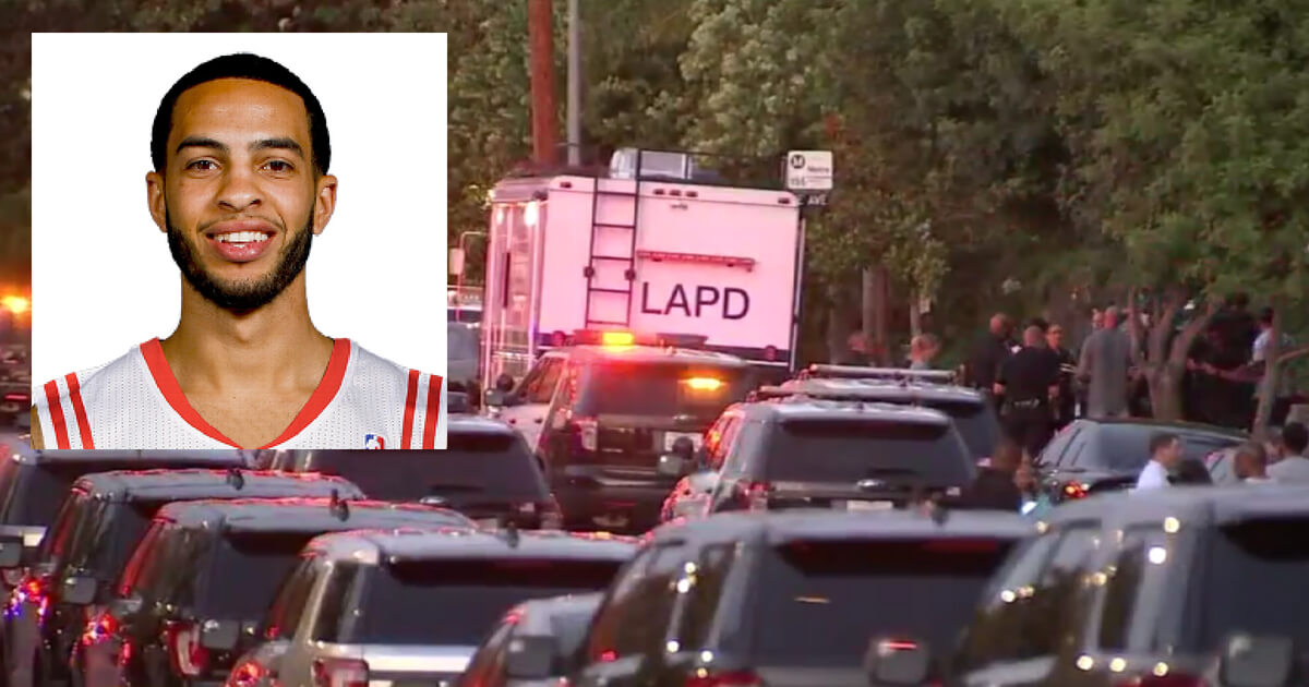 A former UCLA and NBA player barricaded himself inside a Los Angeles home on Friday night after firing a gun at police. After a SWAT team entered the residence, they found the man dead at the scene. According to multiple reports, the player is Tyler Honeycutt.