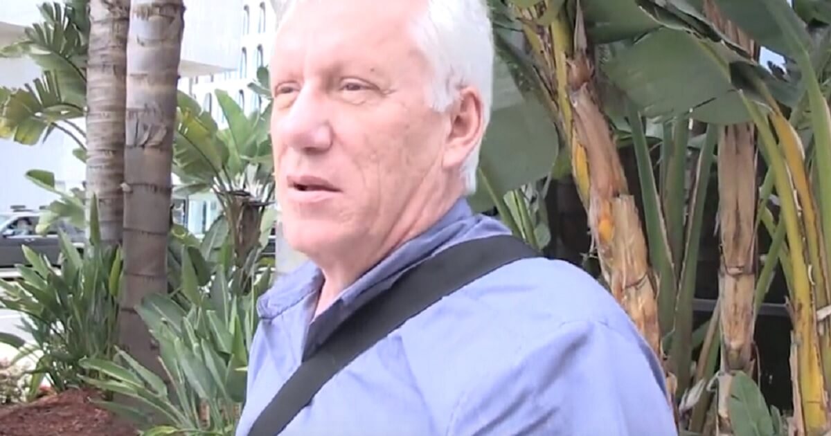 James Woods during an on-the-street interview with TMZ