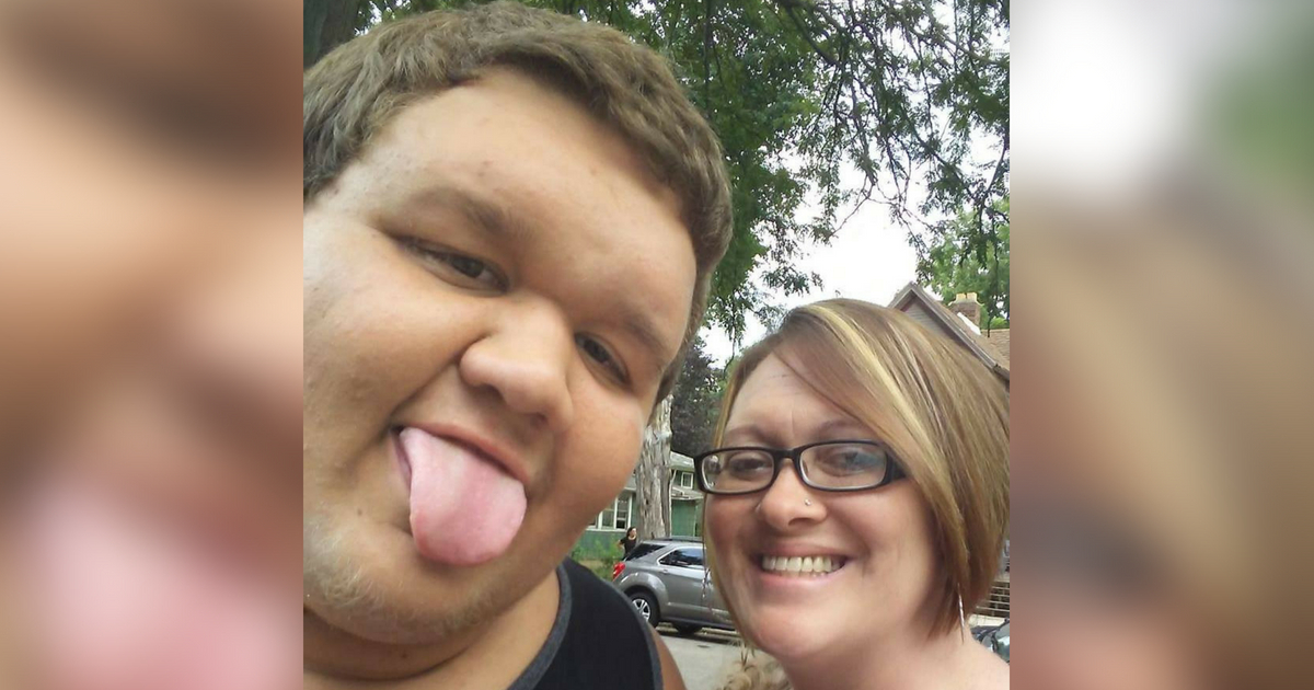 Crystal and her son Jason who is on life support.