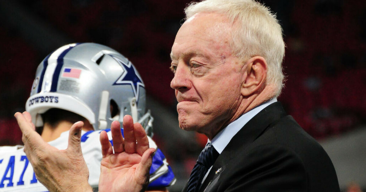 Cowboys owner Jerry Jones watches a 2017 game from the sidelines
