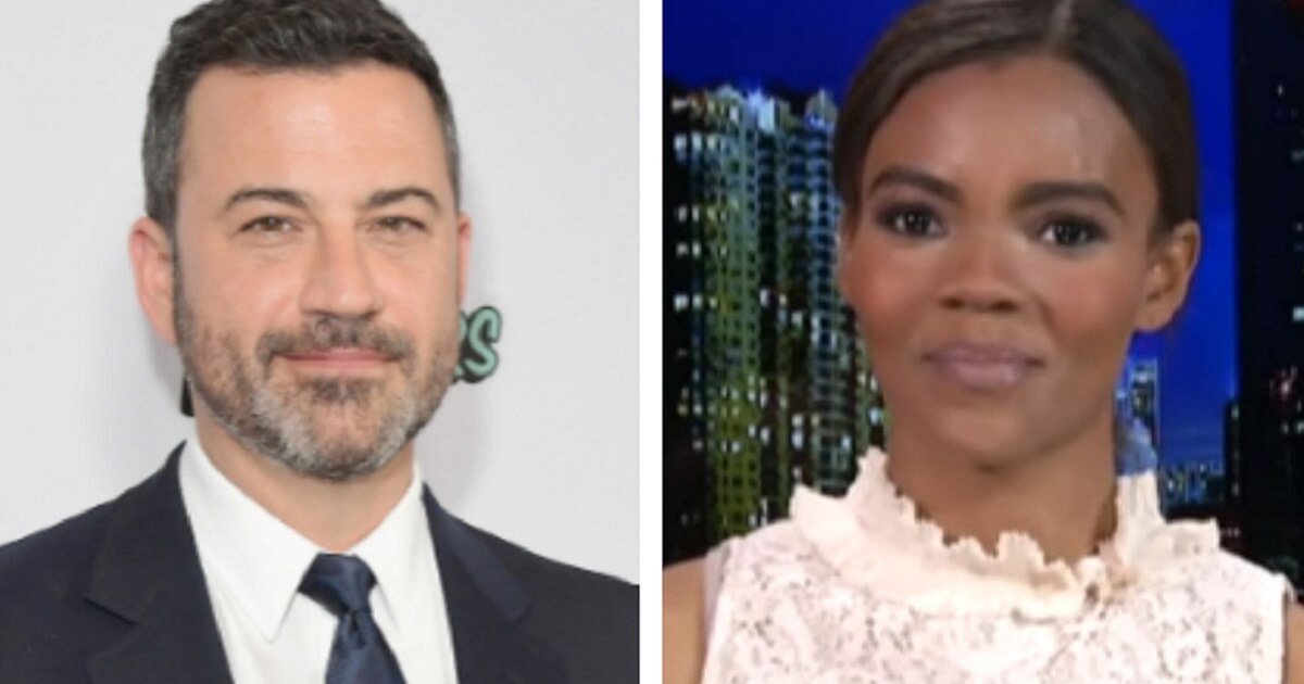 Jimmy Kimmel on the left with Candace Owens