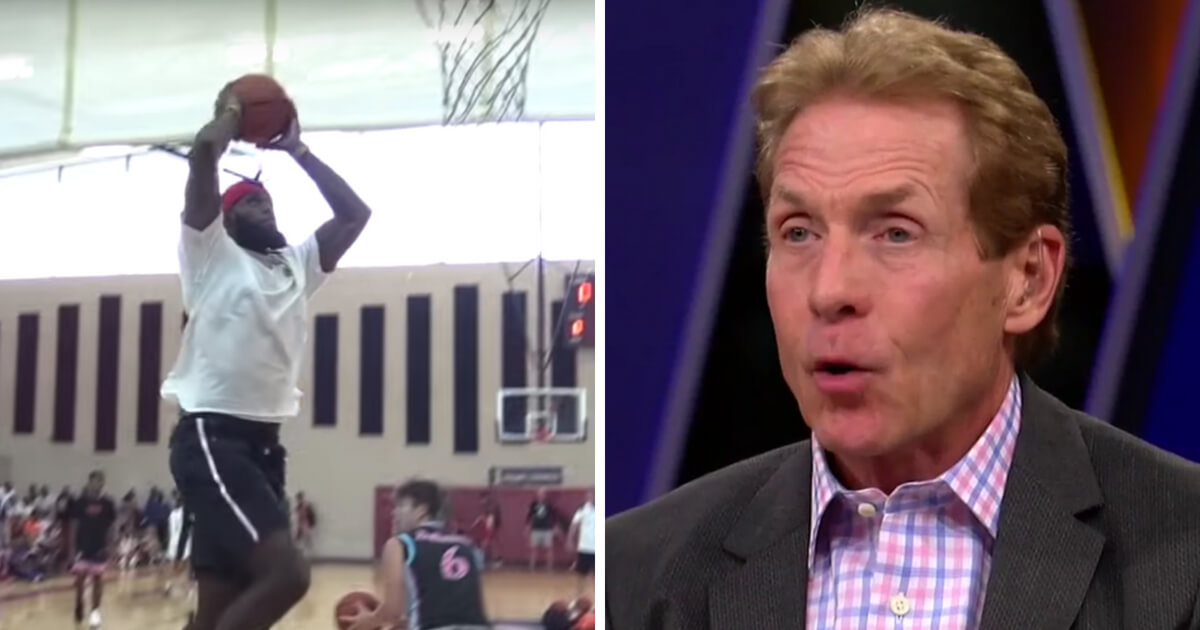 Fox Sports' Skip Bayless criticized LeBron James' actions at his son's AAU game.
