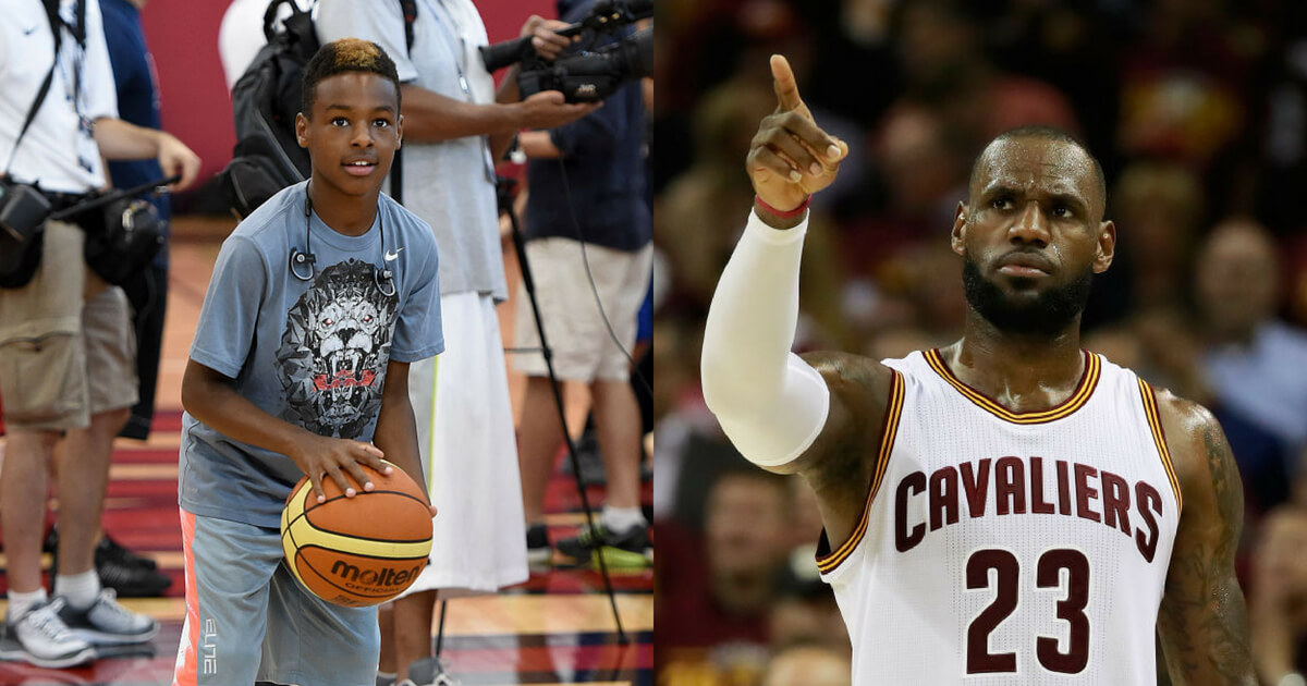 LeBron James' son was mocked on the sidelines of a game, with kids chanting 'Overrated' in his direction.
