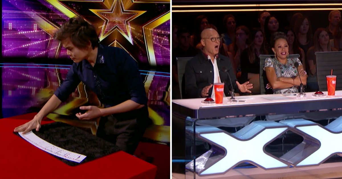 A magician blows the America's Got Talent judges away with a spectacular card trick.