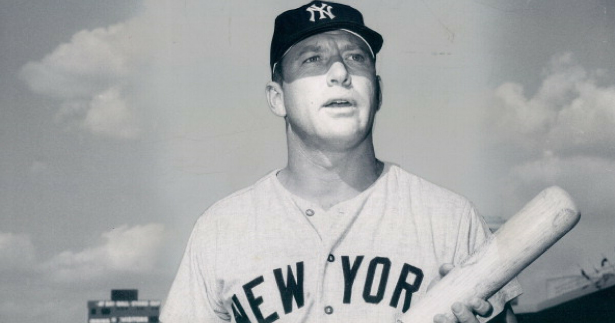 File image of Mickey Mantle of the New York Yankees