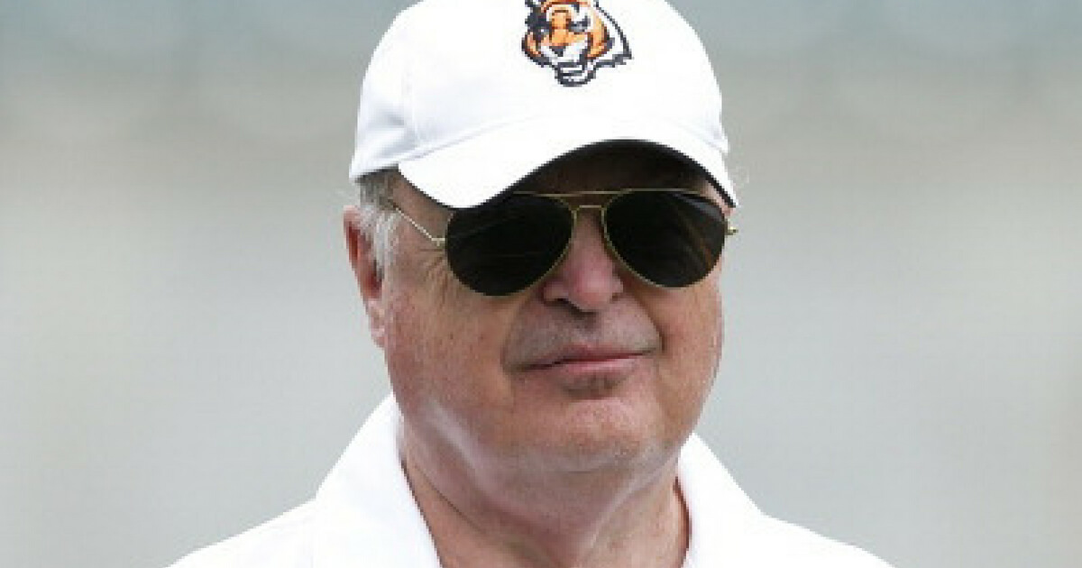 Cincinnati Bengals owner Mike Brown watches training camp in 2012