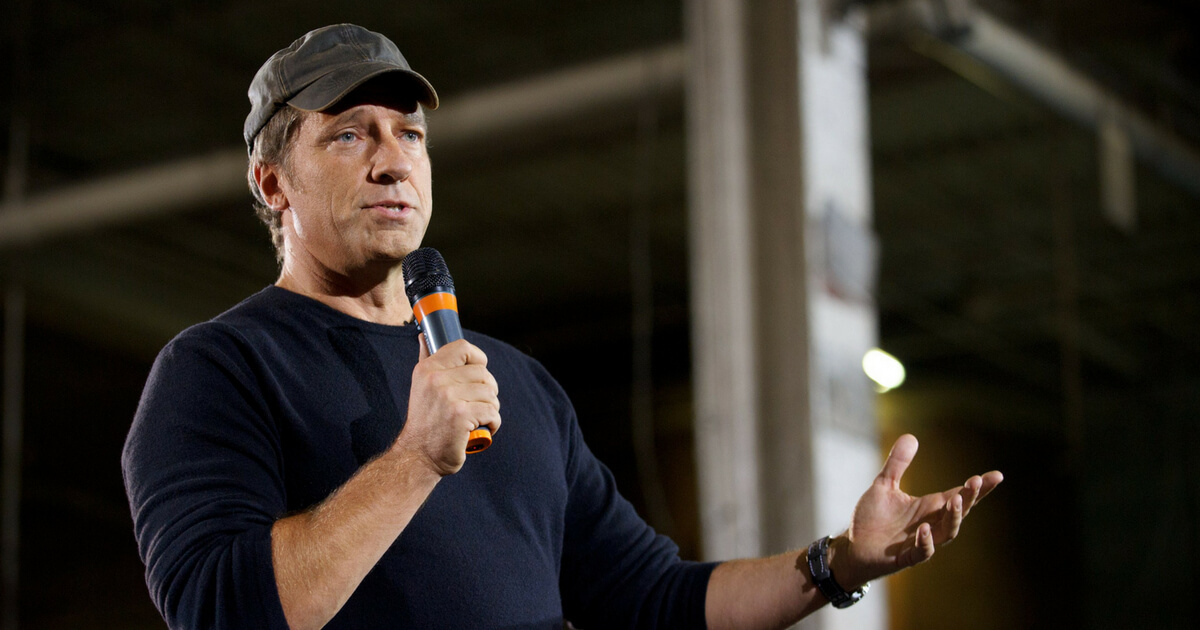 TV personality Mike Rowe , host of 'Dirty Jobs', takes part in a roundtable discussion on manufacturing with Republican presidential candidate Mitt RomneySeptember 26, 2012 American Spring Wire in Bedford Heights, Ohio.