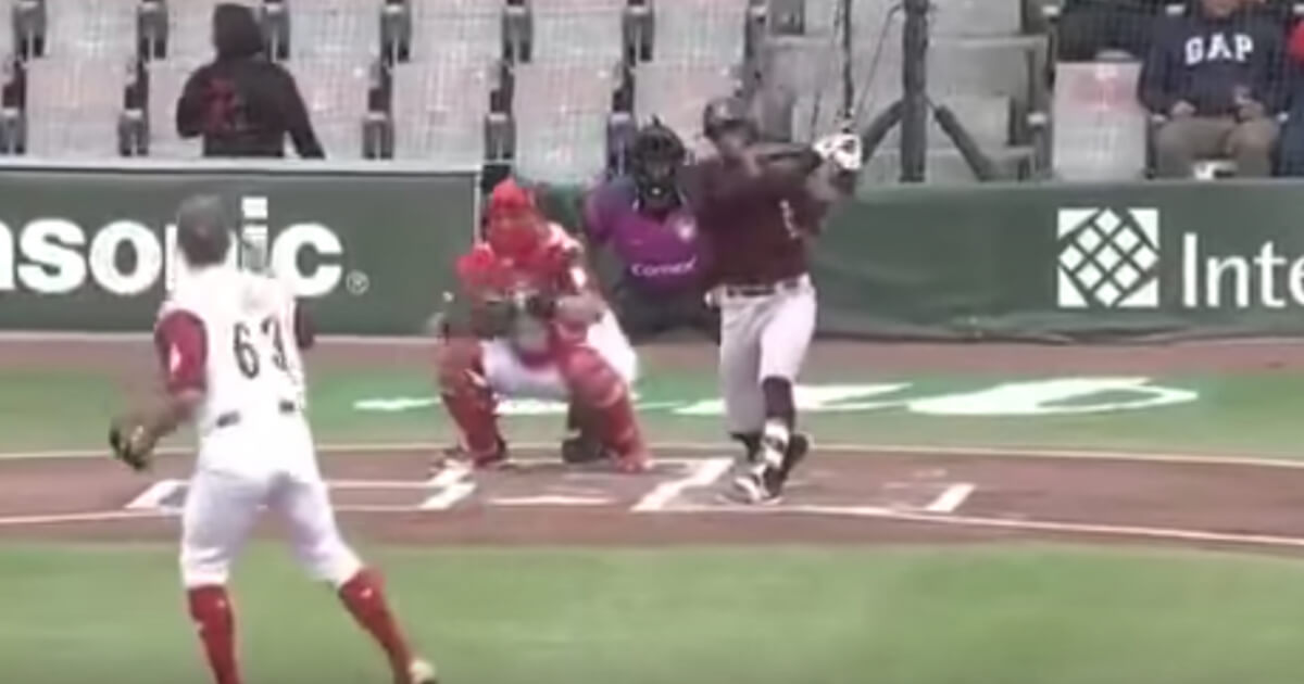 Umpires in a Mexican League game ruled this swing and a miss a ball