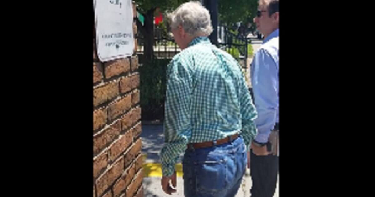 Senate Majority Leader Mitch McConnell was accosted by protesters outside a Kentucky restaurant on July 7, 2018.