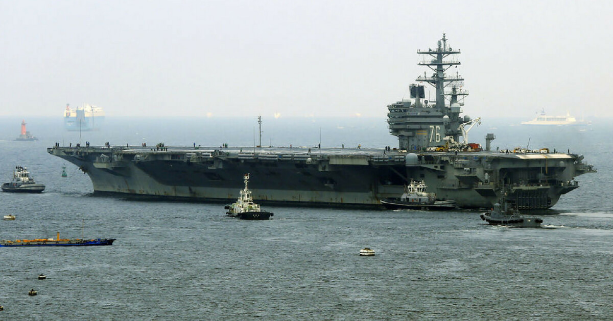 US nuclear-powered aircraft carrier USS Ronald Reagan departs the Yokosuka naval base in Yokosuka, Kanagawa prefecture on September 8, 2017.