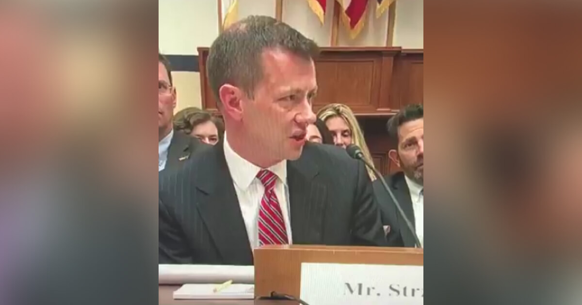 In his Senate hearing displayed on TV, one woman recorded and captured a rather disturbing moment caught on camera of Peter Strzok.