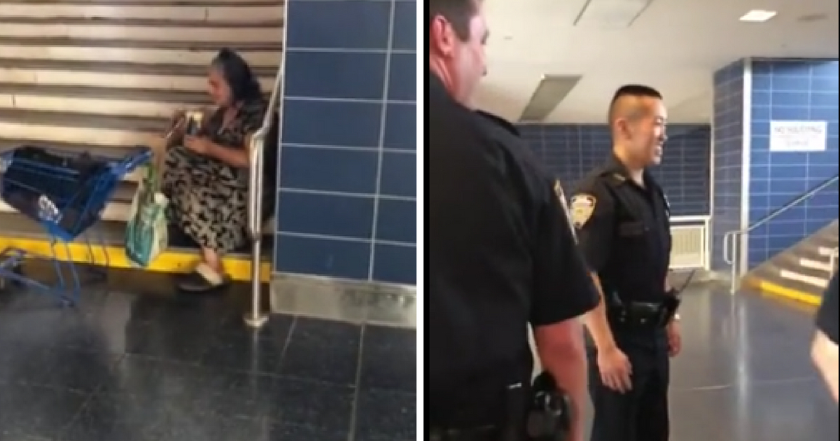 A video shared to Facebook on June 21 shows police in Staten Island, New York, helping a homeless woman celebrate her birthday.