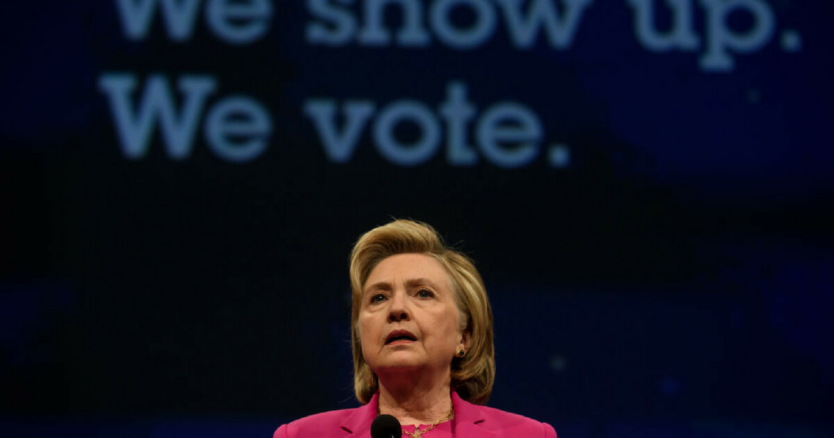 Former Secretary of State Hillary Clinton speaks to the audience at the annual convention of the American Federation of Teachers Friday, July 13, 2018 at the David L. Lawrence Convention Center in Pittsburgh, Pennsylvania.