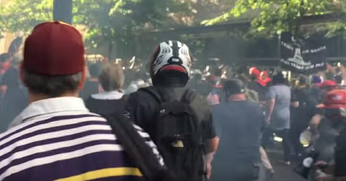 A permitted rally by the conservative group Patriot Prayer turned violent after leftist antifa protesters attacked the marchon Saturday, June 23, in Portland, Oregon.