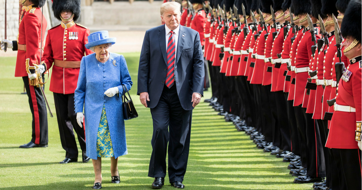 Queen Elizabeth and President Trump