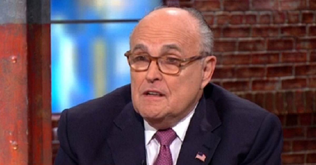 Rudy Giuliani speaking on CNN set