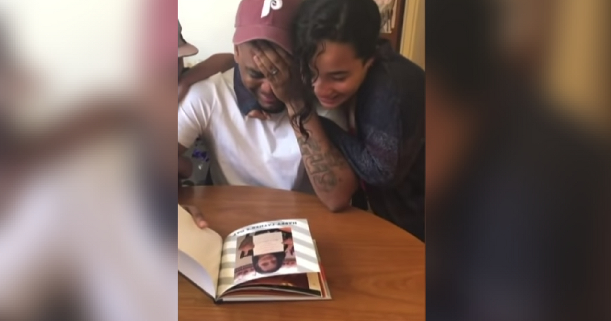 A 13-year-old girl asked her stepfather to adopt her by making a book and giving it to him on Father's Day.