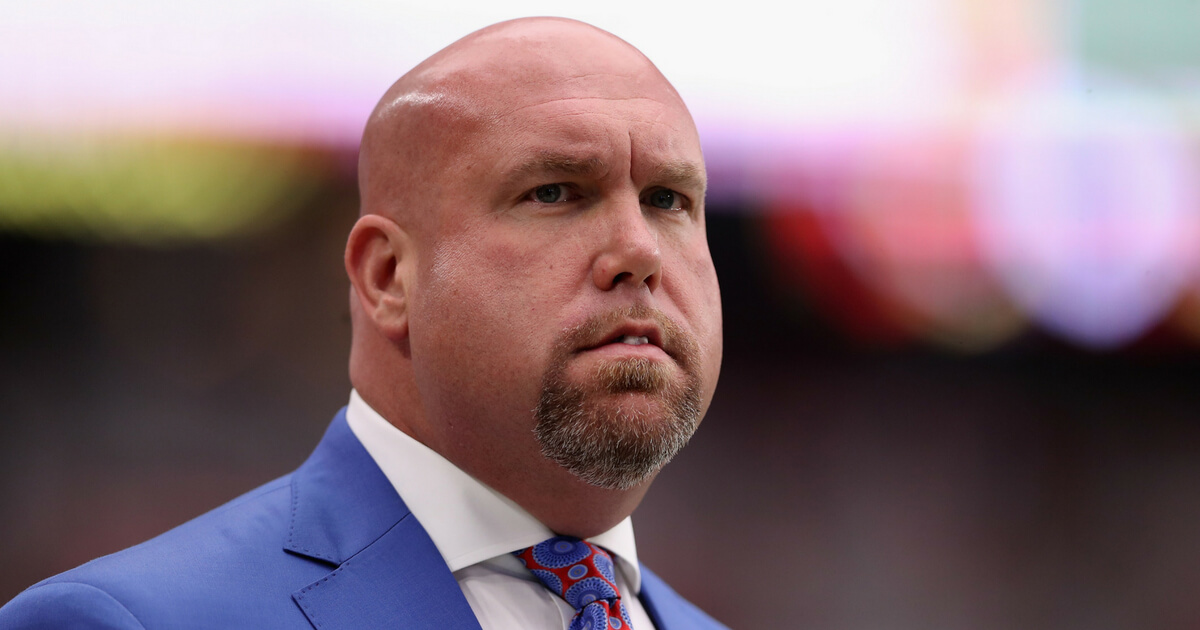 General manager Steve Keim before the start of the NFL game against the San Francisco 49ers at the University of Phoenix Stadium on October 1, 2017 in Glendale, Arizona.