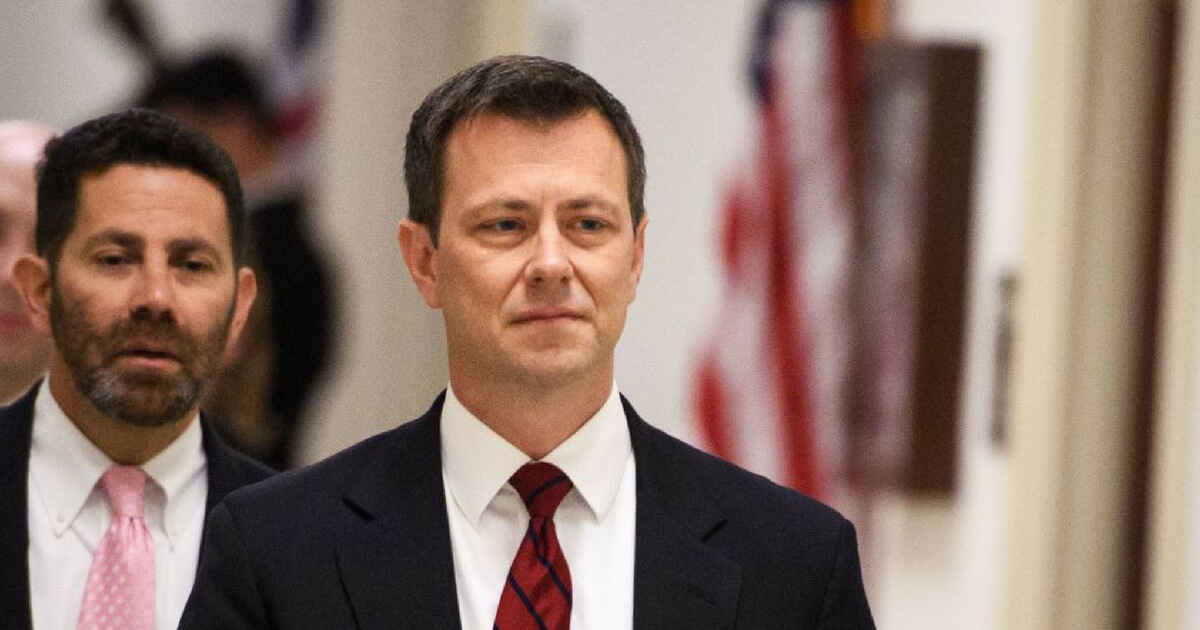 FBI agent Peter P. Strzok(C) arrives for a full committee meeting on 'Deposition of Peter P. Strzok 'at the House Judiciary Committee on Capitol Hill June 27, 2018 in Washington,DC.