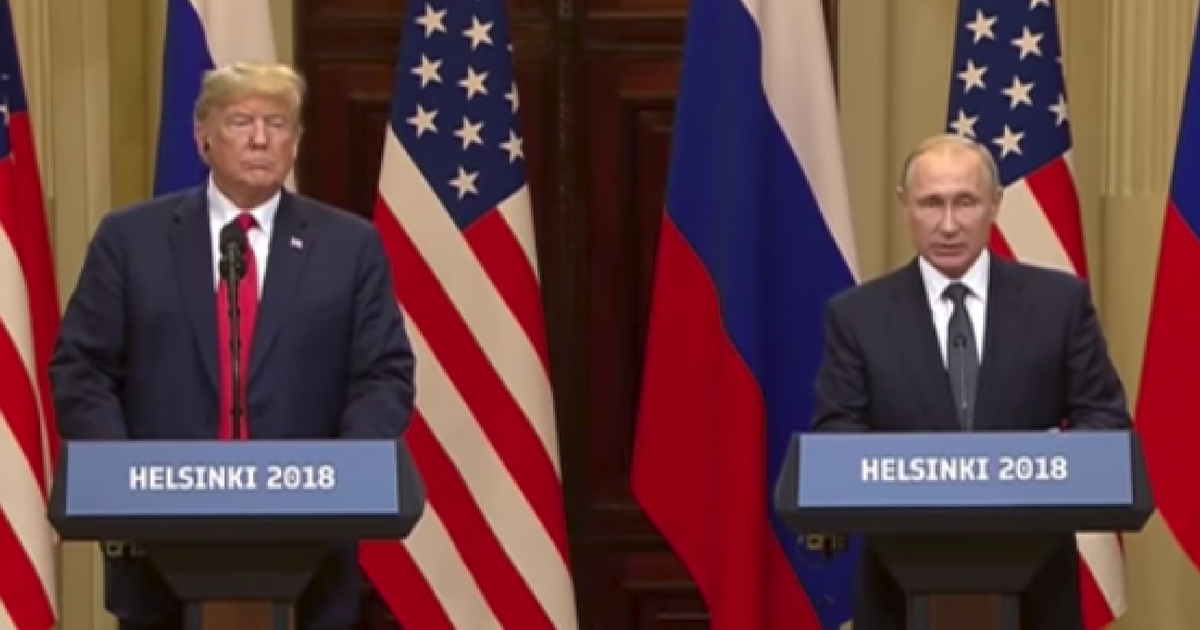 President Donald Trump and Russian President Vladimir Putin hold a press conference after their July 16 meeting in Helsinki.