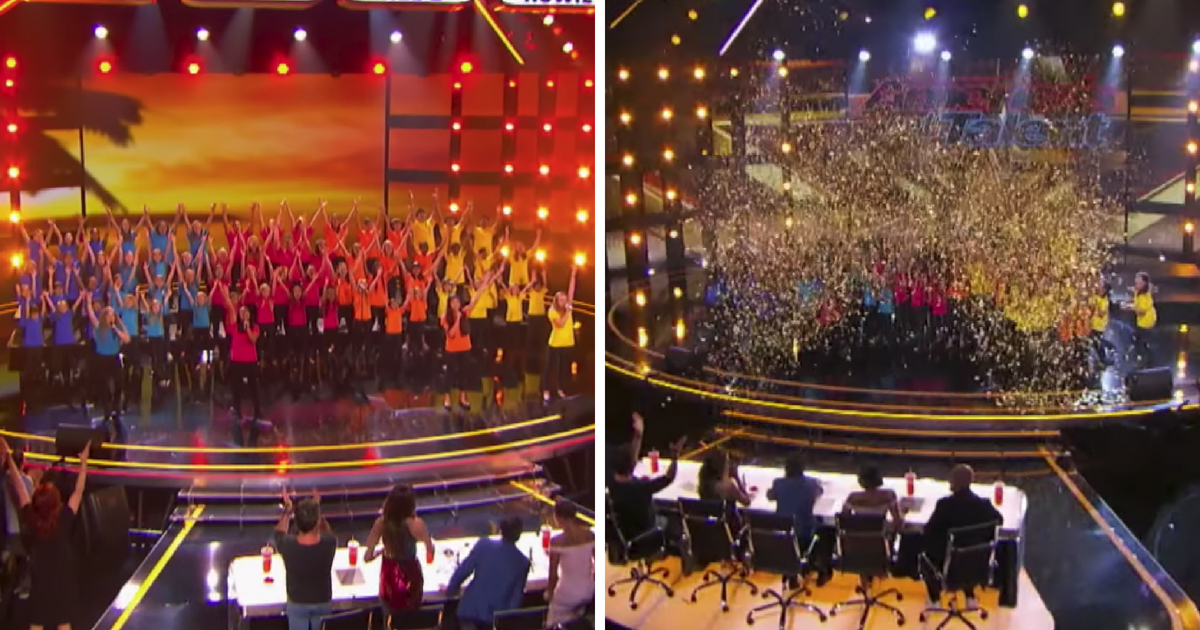 Voices of Hope Children's choir gets the Golden Buzzer after singing 'How Far I'll Go'.