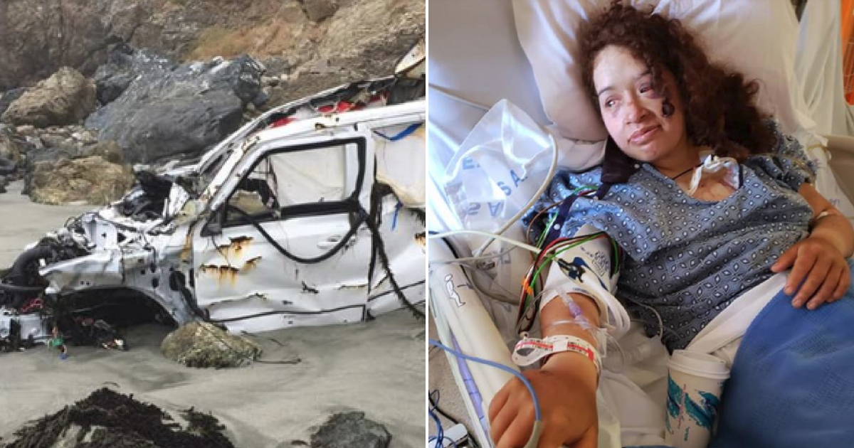 Woman Survives Car Crash