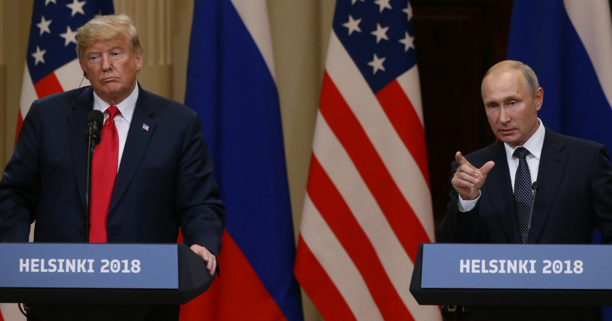 President Donald Trump and Russian President Vladimir Putin attend a joint press conference