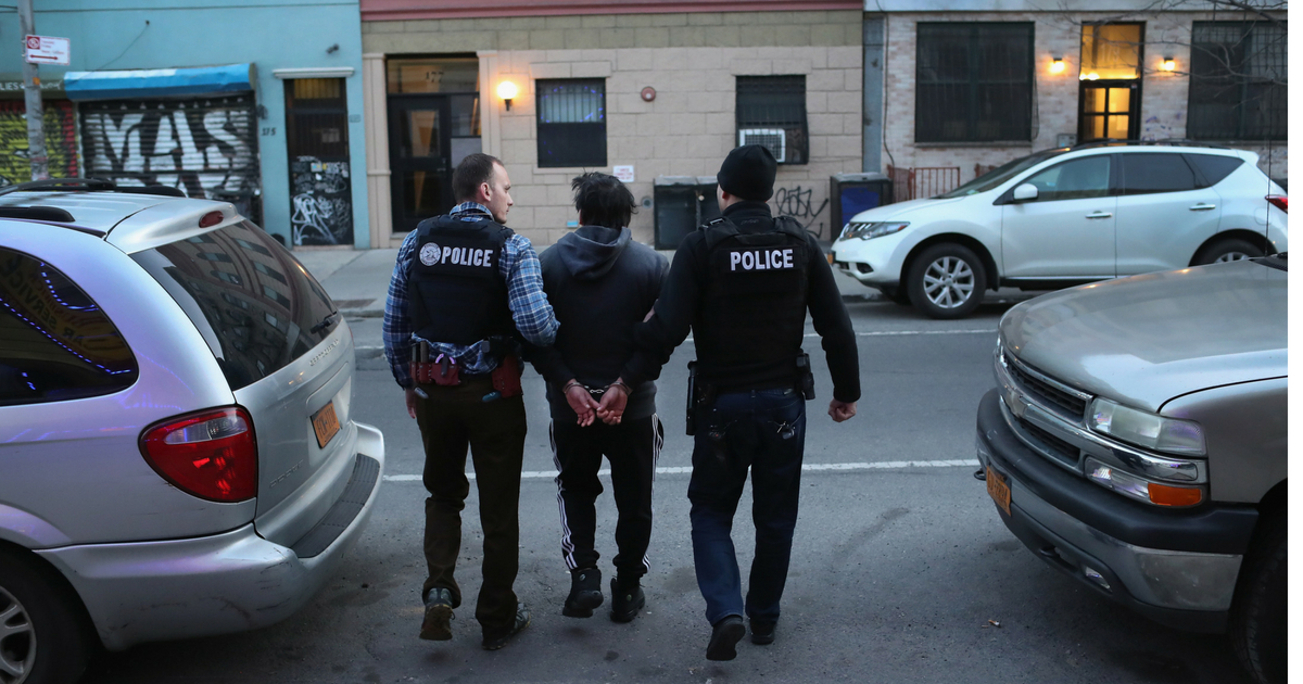 U.S. Immigration and Customs Enforcement (ICE), officers arrest an undocumented Mexican immigrant