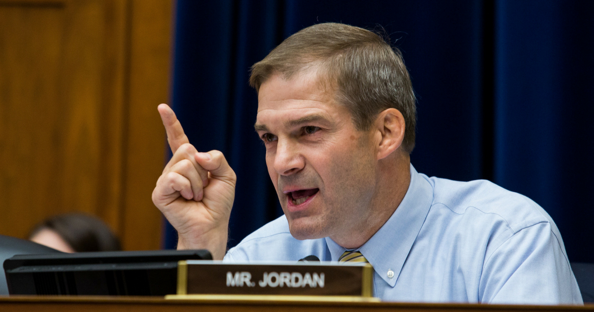 Jim Jordan (R-OH) questions witnesses during a House Oversight Committee