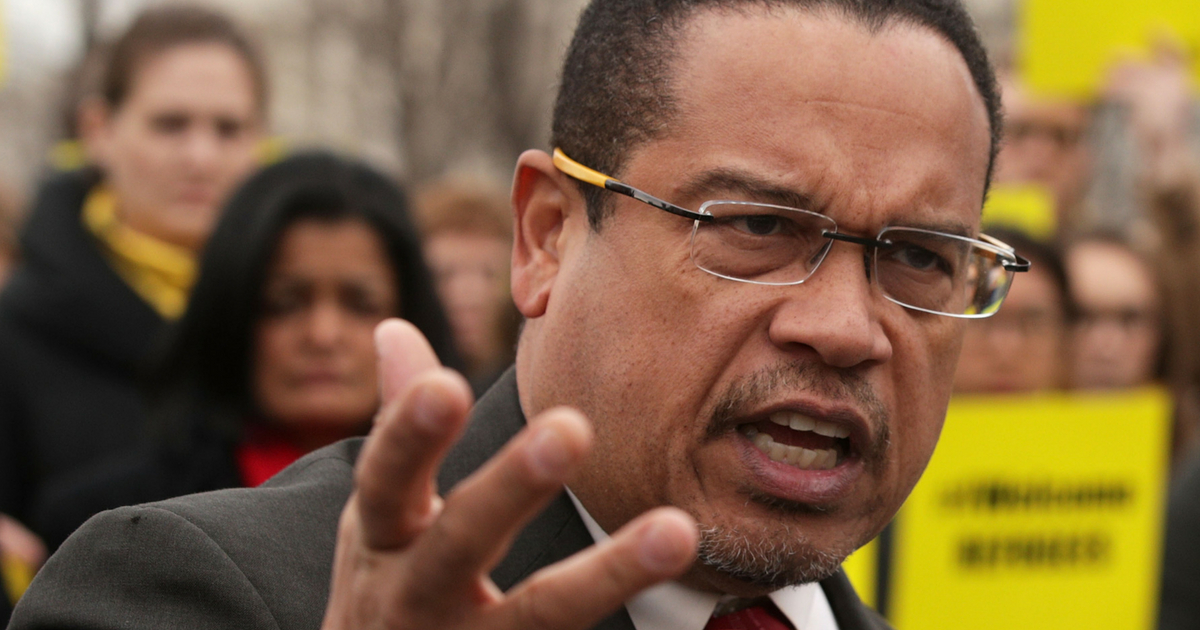 U.S. Rep. Keith Ellison (D-MN) speaks during a news conference in front of the Capitol
