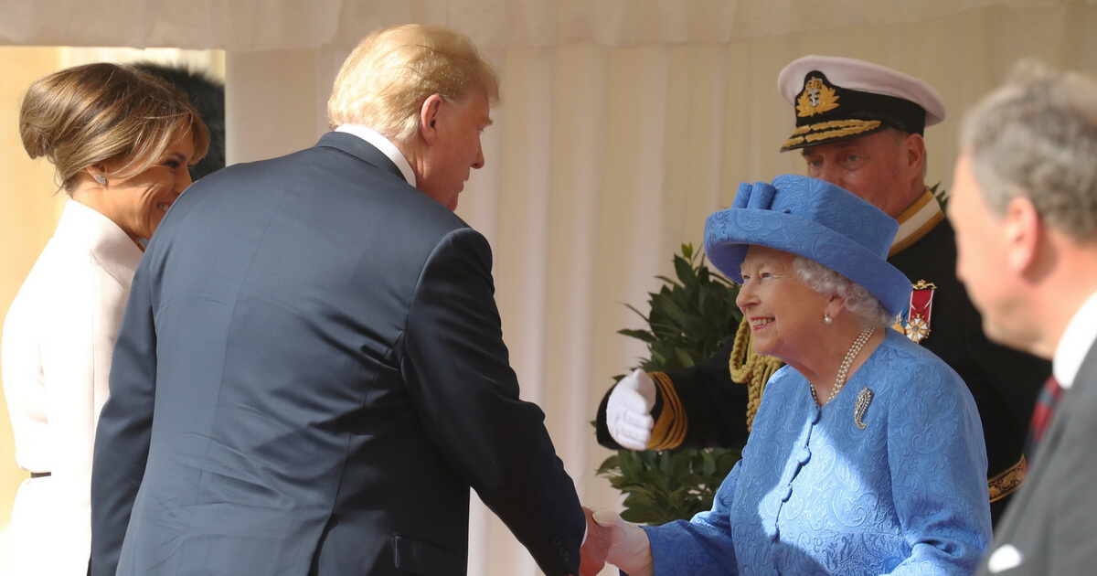 President Donald Trump meets Queen Elizabeth
