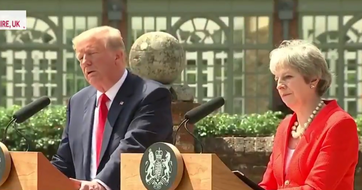 Donald Trump and Theresa May speak at UK press conference