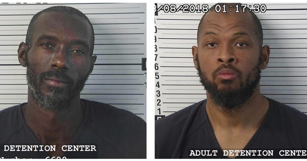 Mugshots of Lucas Morton and SIraj Wahhaj who were arrested following a raid on the New Mexico complex.