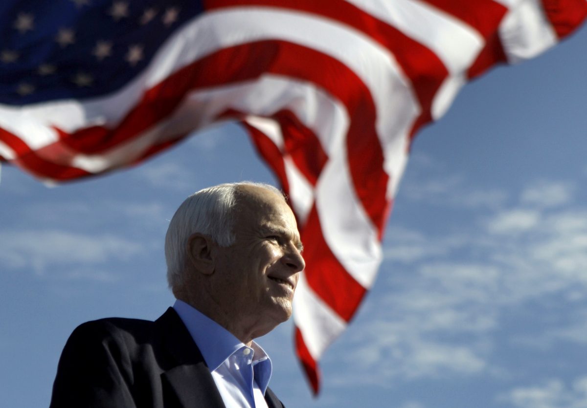 Republican presidential candidate Sen. John McCain, R-Ariz., speaks at a rally in Tampa, Florida.