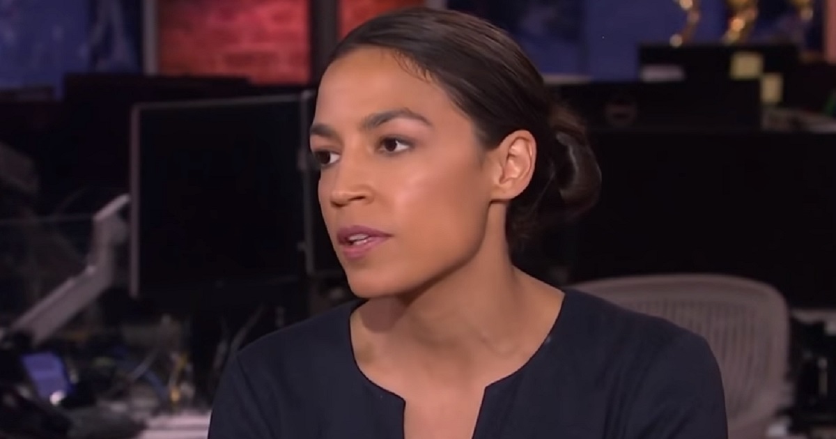 Alexandria Ocasio-Cortez is pictured during a June 27, 2018, interview with MSNBC.
