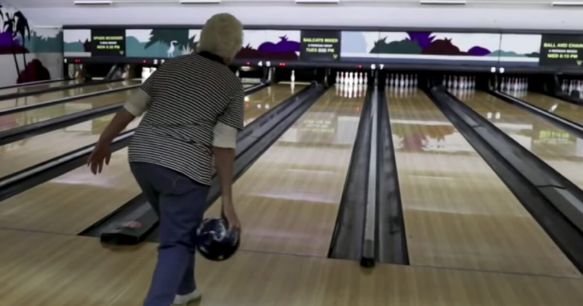 Kathryn Robinson still bowls in her 90s, even though she is legally blind