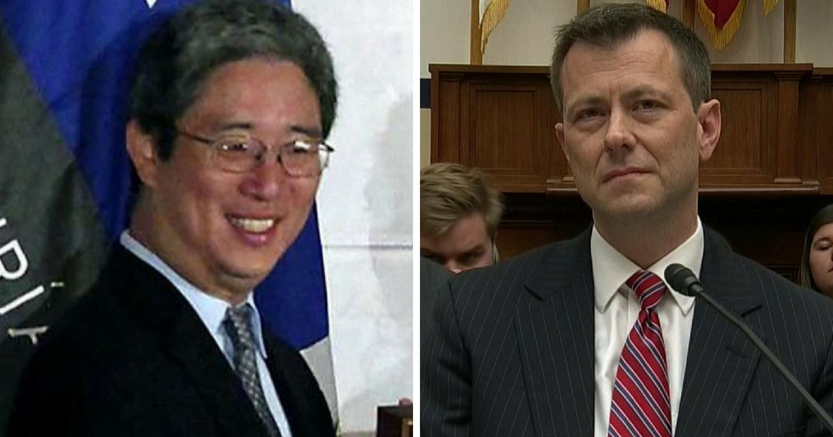 Justice Department official Bruce Ohr, left, and former FBI agent Peter Strzok