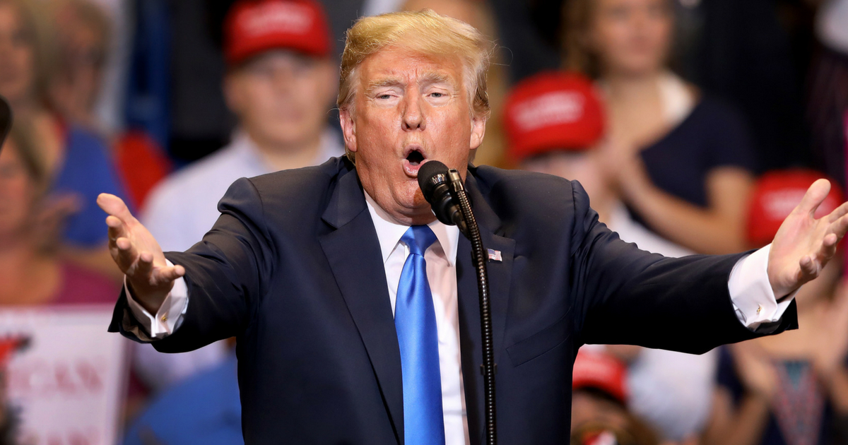 WILKES BARRE, PA - AUGUST 02: President Donald J. Trump singles out the media during his rally on August 2, 2018 at the Mohegan Sun Arena at Casey Plaza in Wilkes Barre, Pennsylvania. This is Trump's second rally this week; the same week his former campaign chairman Paul Manafort started his trial that stemmed from special counsel Robert Mueller's investigation into Russias alleged interference in the 2016 presidential election